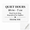 Quiet Hours Homestay Acrylic Sign: Full Back Adhesive Acrylic Wall