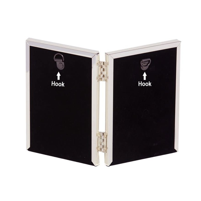 3.5 x 5-inch Silver Thin Edge DOUBLE PORTRAIT Photo Frames