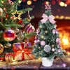 Mrinb 45CM Small Christmas Tree with Lights,Mini Desktop Decoration Tree