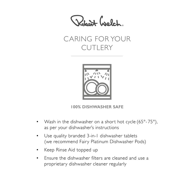 Robert Welch Bourton Bright, 7 Piece Cutlery Place Setting. Made