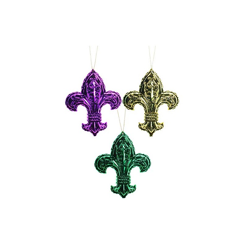 mgo 4" PGG Fleur de Lis Ornaments (6)