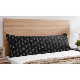 Sweet Jojo Designs Black and White Woodland Arrow Body Pillow Case Cover for Rustic Patch Collection (Pillow Not Included)