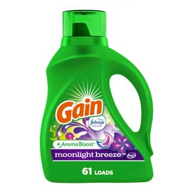 Gain Gain + Aroma Boost Liquid Laundry Detergent, Moonlight Breeze Scent, 61 Loads, 88 fl oz, HE Compatible