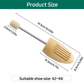 BEASAFY Wooden Shoe Tree, Natural wood colour