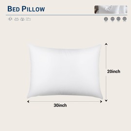 Yuexiu Pillows Queen Size Set of 2, Cooling and Supportive Hotel Quality Pillows for Side, Back and Stomach Sleepers, Luxury Fluffy Down Alternative Plump Filling Soft Bed Pillows for Sleeping