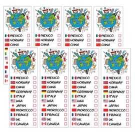 Drinking Around The World - Pack Of 8 Tattoo - Perfect For Trip To Epcot