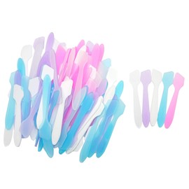 Goiio 200 PCS Cosmetic Spatula, 3.2'' Disposable Plastic Makeup Tools Spoon for Mixing and Sampling (Multi-color)
