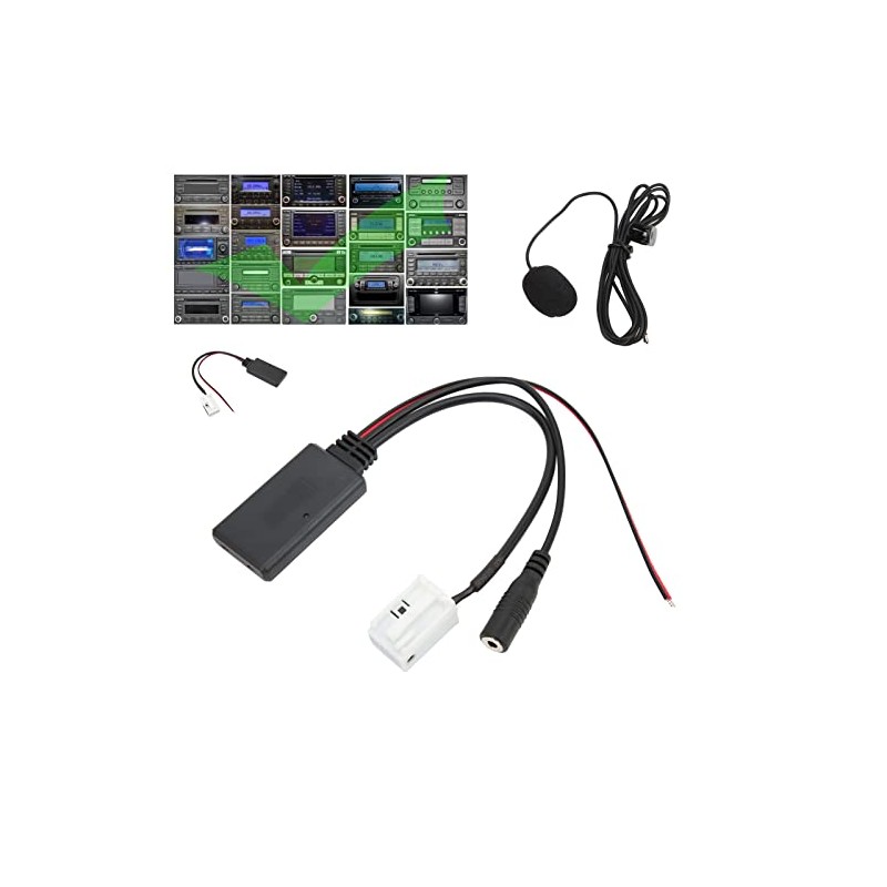 Akozon AUX IN Adapter, Bluetooth 5.0 12-Pin Wireless Audio AUX