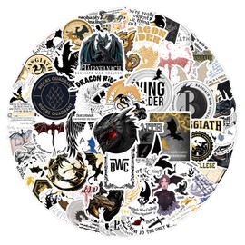 100PCS Fourth Wing Stickers, Waterproof Vinyl Dragon Lover Reading Bookish Stickers Water Bottle Laptop Luggage Decals for Kids Teens Adults