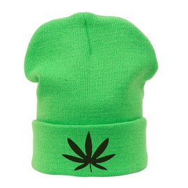 Morefaz Men's Women's Oversized Baggy Beanie Hat Hats Weed Ganja 420 Leaf Winter Warm Wool Ski Snowboard Cap MFAZ Ltd