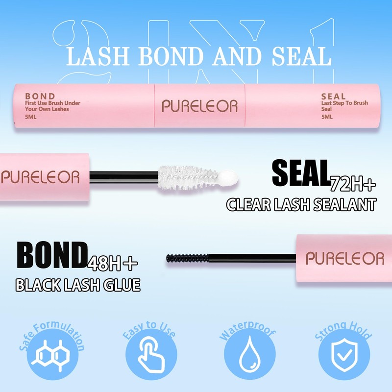 PURELEOR Individual Cluster Lashes Kit Lash Extensions Set DIY Multiple