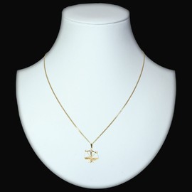 InCollections Sign of the Zodiac Libra Gilded Silver Pendant 925 Sterling Silver with Robust Chain 42 cm 2001201315100