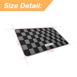 Osilly Car Dashboard Anti-Slip Mat, 10.6" x 5.9" Universal PVC Sticky Adhesive Pad for Auto, Multifunctional Vehicle Dash Strong Gripping Pad for Cell Phones Sunglasses Keys GPS Coins (Black/Gray)