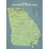 Georgia State Parks & Federal Lands Map 18x24 Poster (Natural
