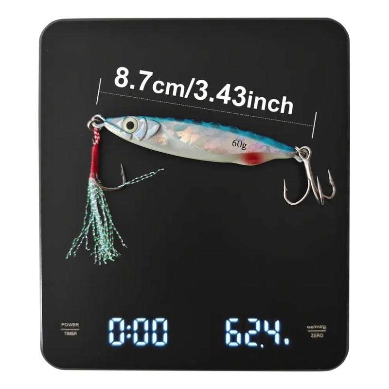 5pcs 60g Señuelos Luminosos Para Pescar Lance Largo Mar Rio