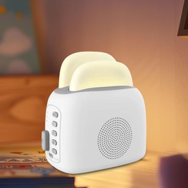 perfeclan Tragbarer Soundmaschine Schlafmaschine Einstellbarer Desktop mit 6 beruhigenden Geräuschen für Schlafmeditation Kinder, Weiß