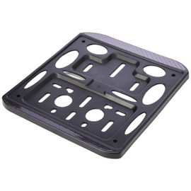 Evolution Customizable Plate Holder for Motorbikes, Black Carbon