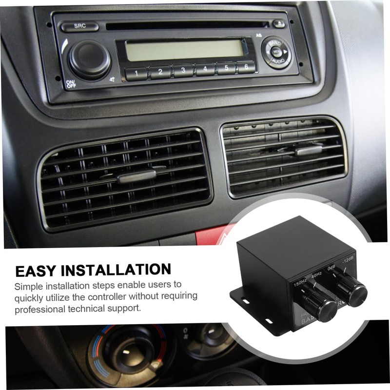 Mikinona Bass Knob Car Amplifier Bass Knob Level Controller Volume