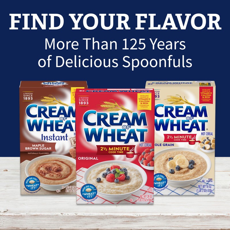 Cream of Wheat Whole Grain Hot Cereal, 2 1/2 Minute