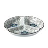 Nishida 120044 No. 7.5 3-Compartment Plate (Blue Camellia), Home Restaurant,