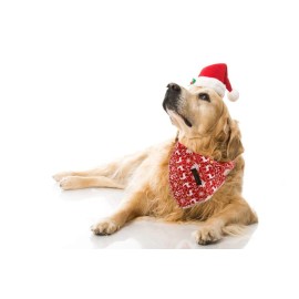 Aring Pet Dog Bandana, Cotton Dog Bandanas Dog Triangle Bibs Large (Pack of 1) Reindeer