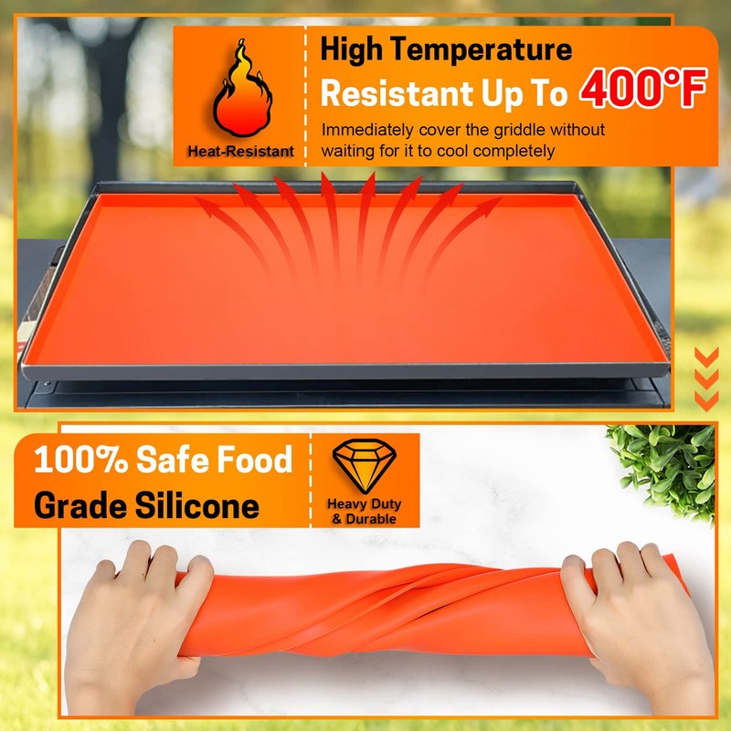 Griddle Mat Silicone Grill Cover Protective Grill Cover BBQ Grill