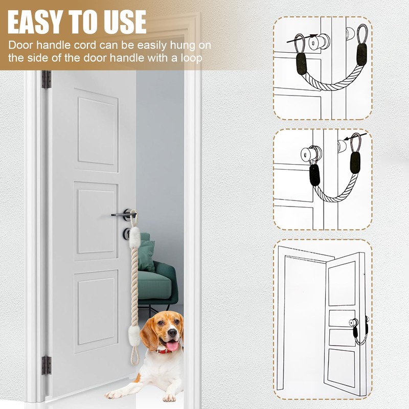 Vesaneae 2 PCS Buffer Doorstop Ropes, Anti-Collision Door Handles Rope