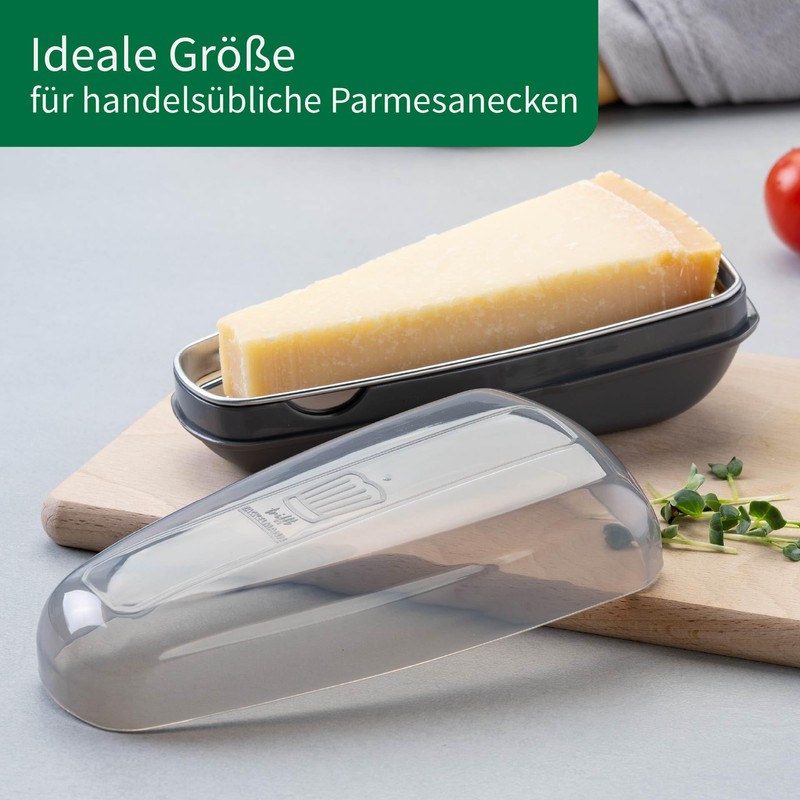 Chefkoch trifft Fackelmann Parmesan Grater with Container - Stainless Steel