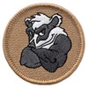 Muscle Badger Patrol Patch - 2" Diameter Round Embroidered Patch