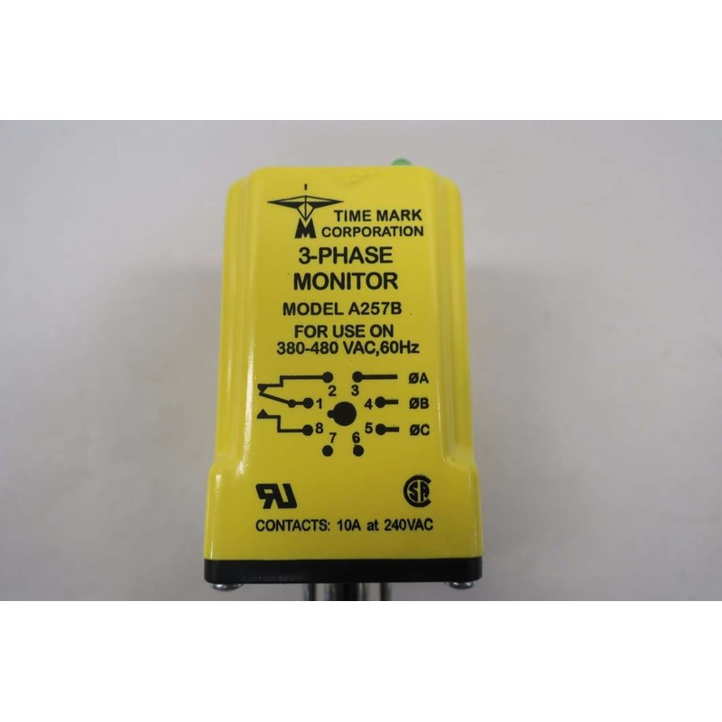 Time Mark Corp A257B Relay, Solid State, 3-Phase Power Monitor