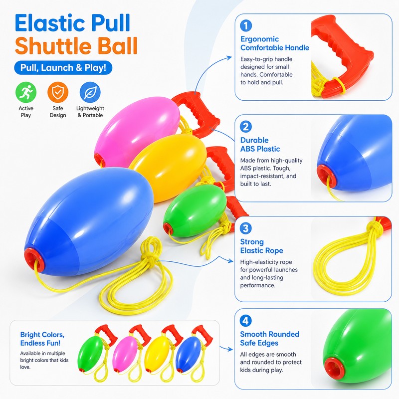 2-Player Shuttle Ball Game for Active Family Play – Pull-and-Slide