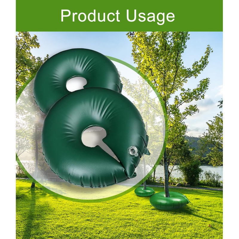 2 Pack Dark Green Ring/Round - 15 Gallon Tree Watering