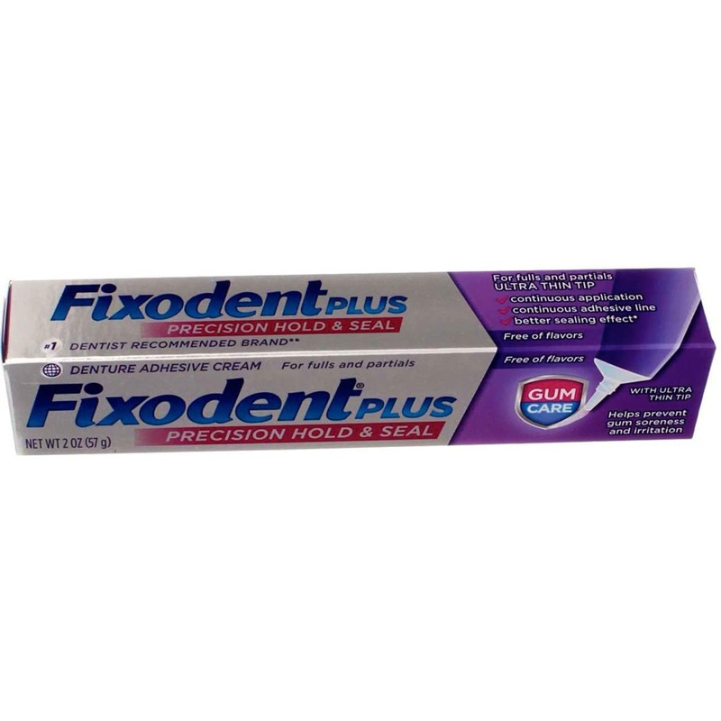 Fixodent Plus Denture Adhesive Cream 2 oz (Pack of 9)