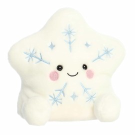 Aurora® Festive Palm Pals™ Party Sized Glisten Snowflake™ Stuffed Animal - Fun Collectible Plush for Kids and Adult Collectors - Perfect for Holiday Decorations or Gifts - White 7.5 Inches