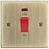 Knightsbridge 45A DP Switch with Neon (single size) - Square
