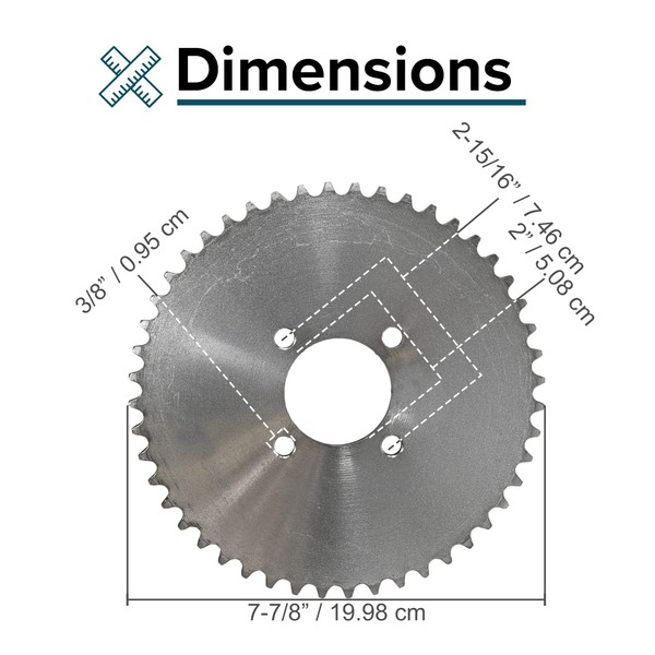 AlveyTech #40/41/420 Chain 48 Tooth Sprocket for Go-Karts & Mini