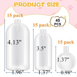 Tebery 45 Pack Large Replacement Squeakers for Dog Toys, Loud Plastic Pet Toy Squeakers Repair, Squeaky DIY Toy Noise Makers Accessories, Insert Replacement Squeaker for Cat Dog Toy, 3 Model