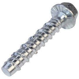 AERZETIX - C57355 - Set of 10 concrete screws with hexagon head with neck / collar Ø7.8x40 mm - direct attachment without dowels - for 10 mm hex key - steel - for renovation work on construction