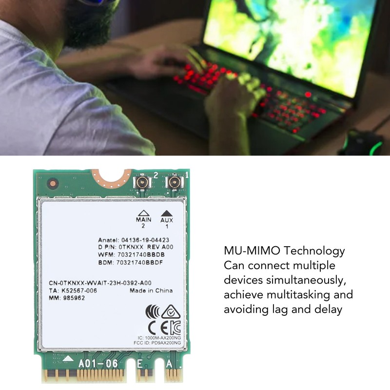 Network Card 1650X AX200 M.2 WiFi6 2.4G 5G Dual Band