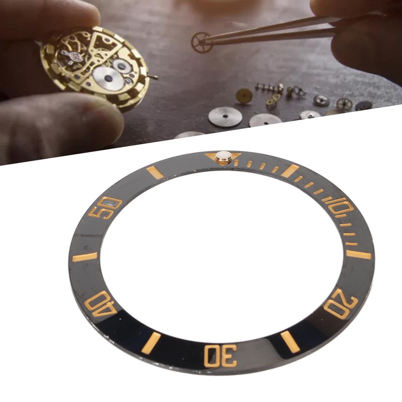 40mm Diameter Watch Bezel Insert Ring Clear Scale Luminous Ceramic