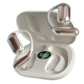 Open-Ear Q16 OWS Wireless Earbuds, Bluetooth 5.3 Headphones, Secure Ear Hook Sports Earbuds, Noise Cancelling, Panoramic Surround Sound, 40H Playtime, Fast Charging