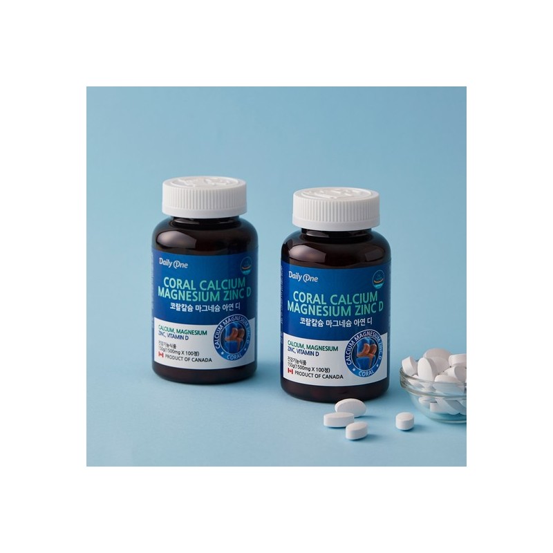 Daily One Coral Calcium Magnesium Zinc D 1,500mg x 100