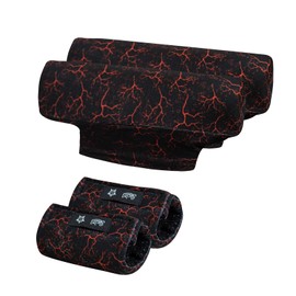 Underarm Crutch's Pad and Hand Grip Covers Universal Forearm Handle Padded Cushion Sets Accessories for Crutches Pads for Armpits (Black Stripe)