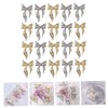 Beavorty 100pcs Bow Knot Nail Charms Adorable Manicure Stickers for