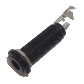 Long body barrel type guitar jack socket