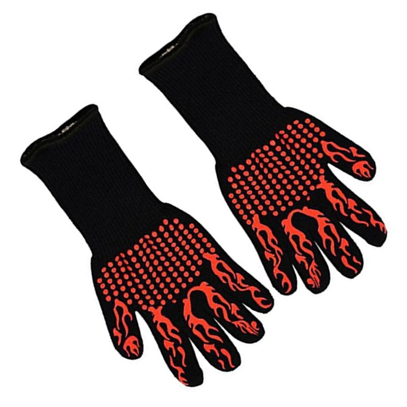 BBQ Gloves Heat Resistant Gloves Grilling Gloves Silicone Oven Gloves