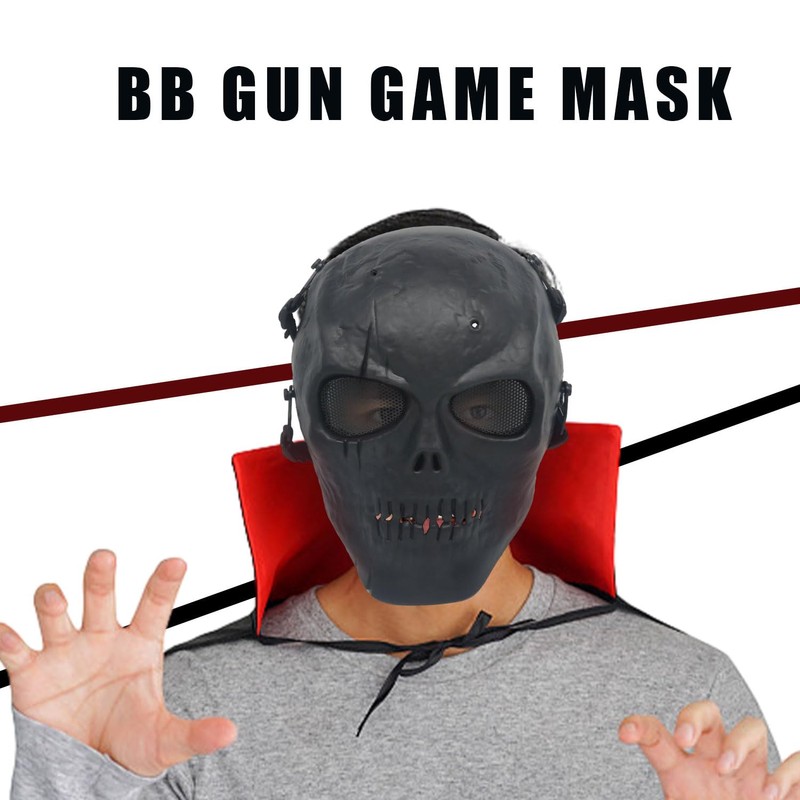 Ecloud Shop Skull Mask Cosplay Mask Skeleton Face Mask Shield
