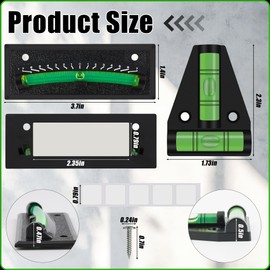 2+2Pack RV Level Bubble Self-Adhesive & Wall Mounted, Larbeti Stick On Small T Shape Level for Camper Leveling System, RV, Trailer, Caravan Mini Bubble Levels & T Type RV Accessories