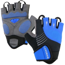LuxoBike Guantes de ciclismo de montaña para hombre – Absorción de golpes SBR Gel acolchado – Palma antideslizante – Ultra transpirable – Especializado para ciclismo de hombre, ciclismo, ciclismo de montaña, bicicleta de carretera