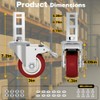 USCaster Storage Rack Caster Wheels 3" Heavy Duty Locking Caster